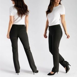Betabrand Dress Pant Yoga Pants Grey Straight‎ Leg Size Medium Petite